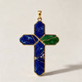 THALRAE Himalayan Mineral Art Handcrafted Cross Pendant
